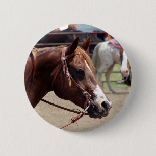 At the Horse Show 6 Cm Round Badge