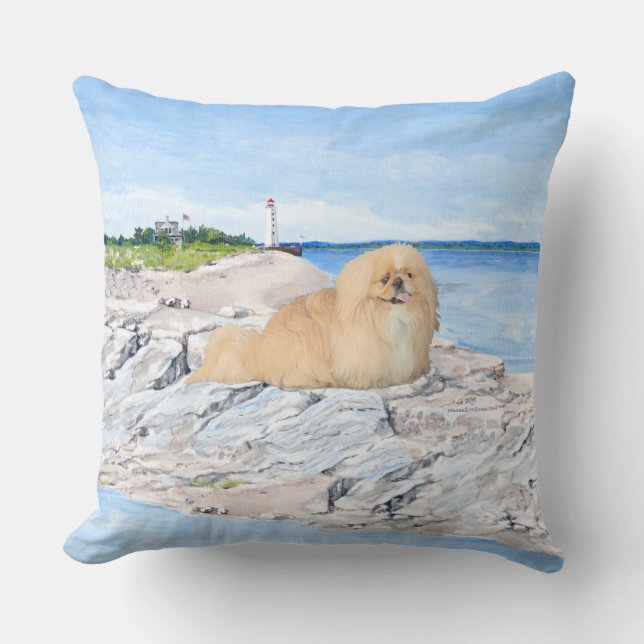 At the Lighthouse Cushion (Front)