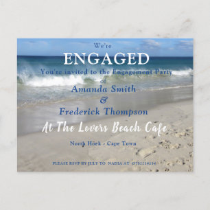 At the Lovers Beach Invitation Postcard