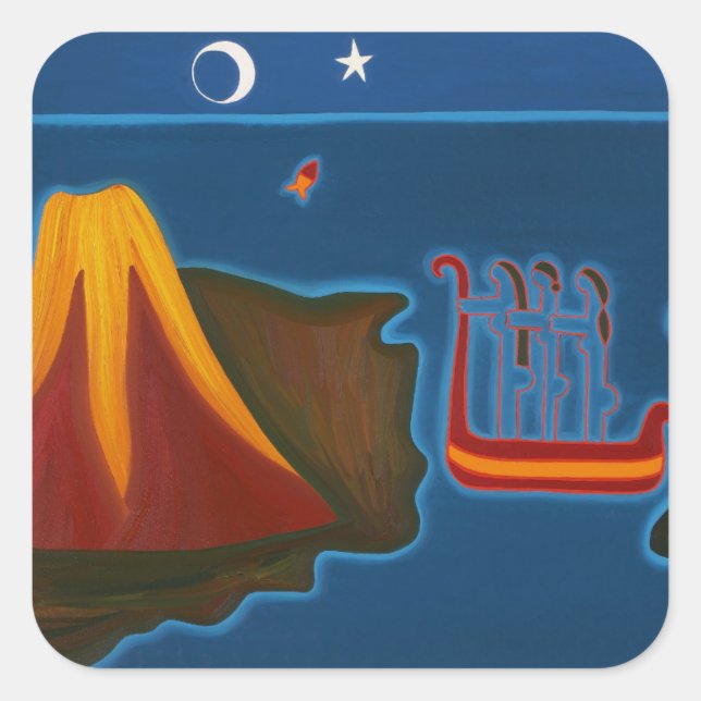 At the Messina Strait 2006 Square Sticker (Front)