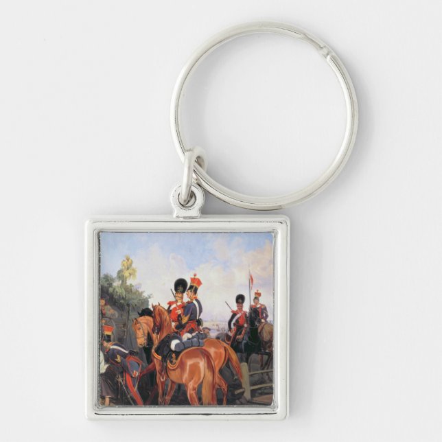 At the Mile Stone, 1859 Key Ring (Front)
