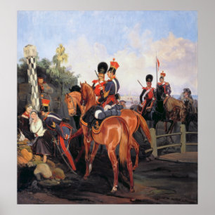 At the Mile Stone, 1859 Poster
