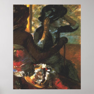 At the Millinery - Edgar Degas - c1890 Poster