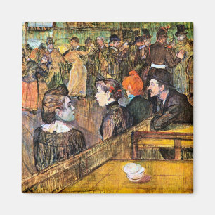 At the Moulin de la Gallette by Toulouse-Lautrec Magnet