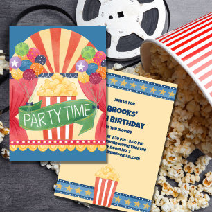 At the Movies Birthday Party Invitation