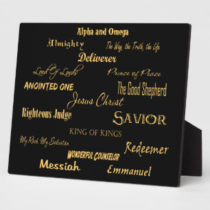 at the name of Jesus... Plaque