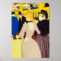 At the Nightclub by Toulouse Lautrec, Vintage Art