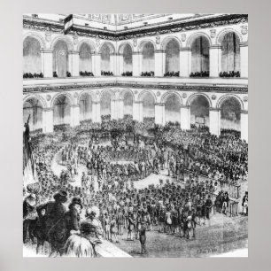At the Paris Bourse, 1846 Poster