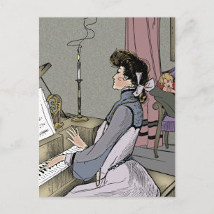 At the Piano Postcard