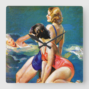 At the Pool Square Wall Clock