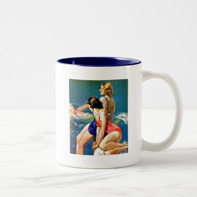 At the Pool Two-Tone Coffee Mug (Right)
