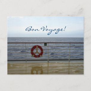 At the Railing Custom Bon Voyage Postcard
