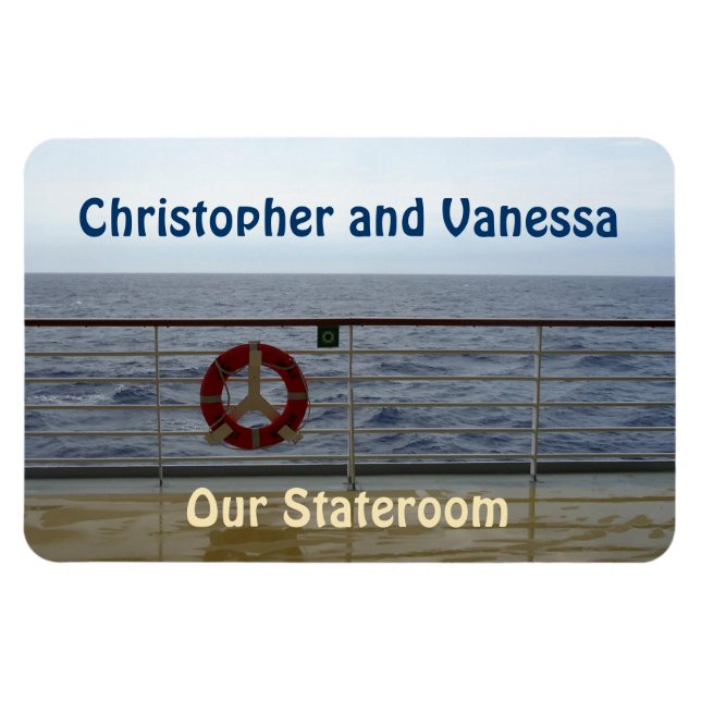 At the Railing Stateroom Door Marker Magnet (Horizontal)
