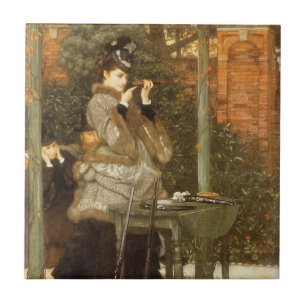 At the Rifle Range by James Tissot, Vintage Art Ceramic Tile