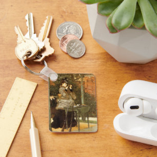 At the Rifle Range by James Tissot, Vintage Art Key Ring