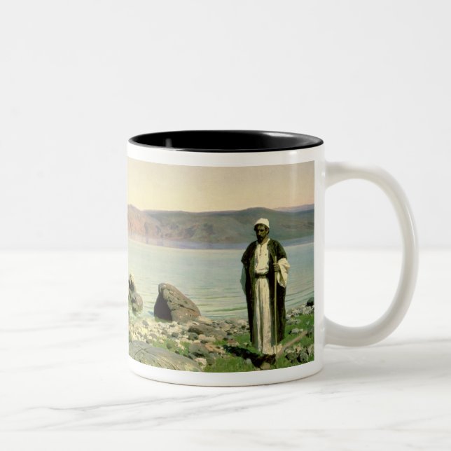 At the Sea of Galilee, 1888 Two-Tone Coffee Mug (Right)