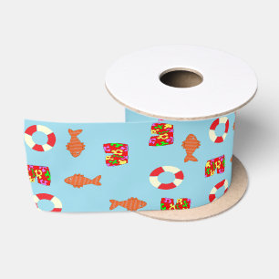 At the sea pattern satin ribbon