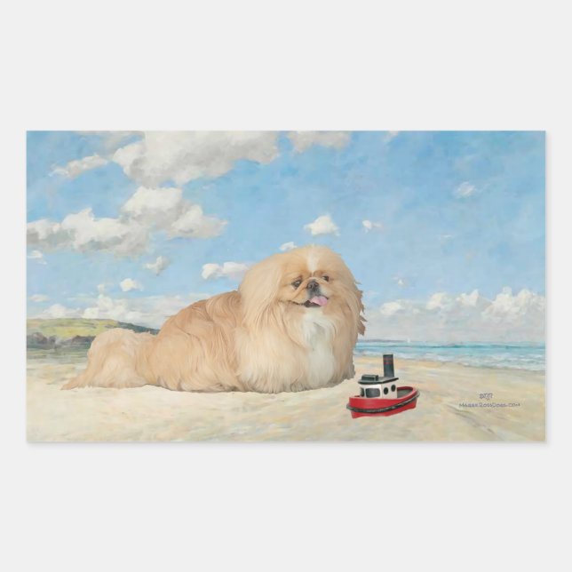 At the Seashore Rectangular Sticker (Front)
