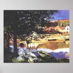 At the Seine at Bennecourt - Claude Monet - c1900 Poster