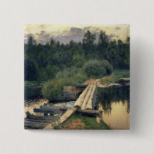 At the Shallow, 1892 15 Cm Square Badge