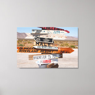 At the Signpost Up Ahead! (Horiz) Canvas Print
