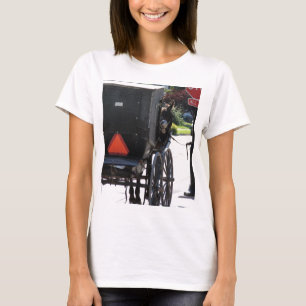 At the Stop Sign, An amish horse T-Shirt