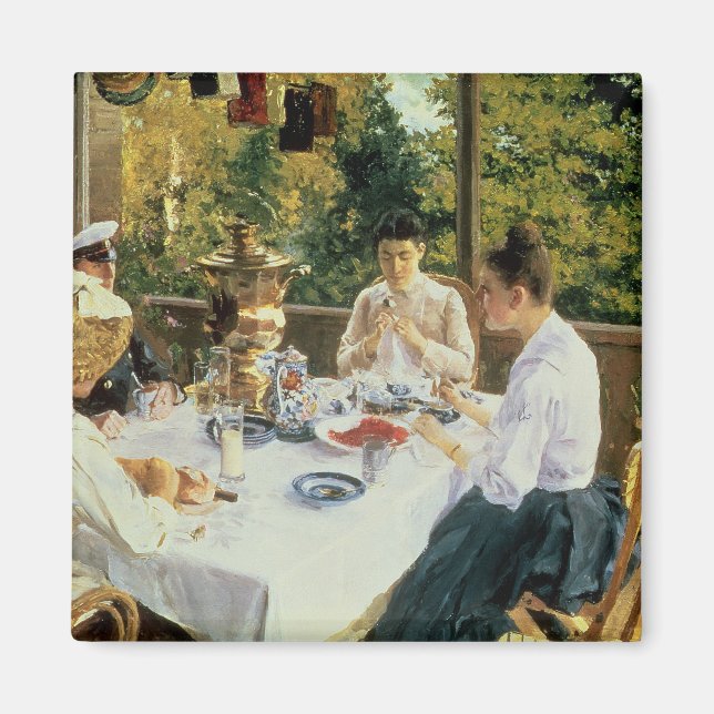 At the Tea-Table, 1888 Magnet (Front)