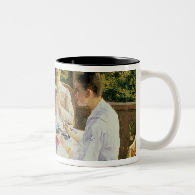 At the Tea-Table, 1888 Two-Tone Coffee Mug (Right)