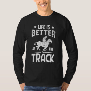 At The Track Horse Jockey Horse Racing T-Shirt