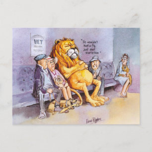 At the vet postcard