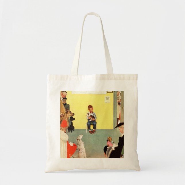 At The Vets by Norman Rockwell Tote Bag (Front)