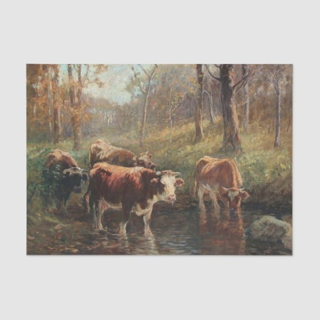 At the Watering Hole by Matilda Browne Tissue Paper (Front)