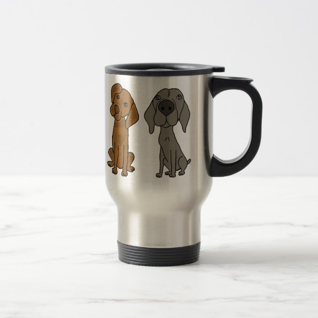 AT- Weimaraner and Pointer Travel Mug (Right)