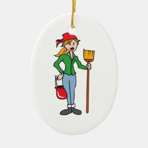 AT YOUR SERVICE CERAMIC TREE DECORATION