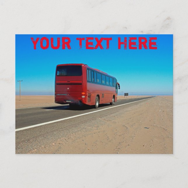 Atacama bus, Chile customizable Postcard (Front)