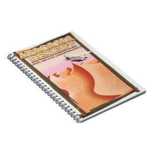 Atacama Desert Adventure travel poster. Notebook