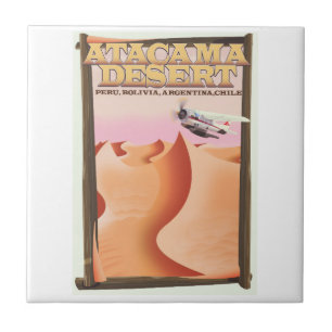 Atacama Desert Adventure travel poster. Tile