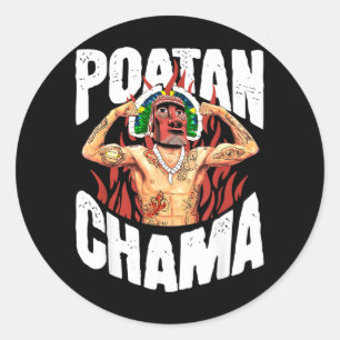 ATAN CHAMA MMA Fan JJB Boxing Muay Thai Kickboxing Classic Round Sticker