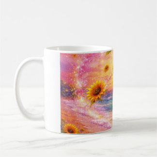 Atardecer de Paz Infinita: Girasoles Mágicos  Coffee Mug