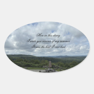 Atari*s Skyline Oval Sticker