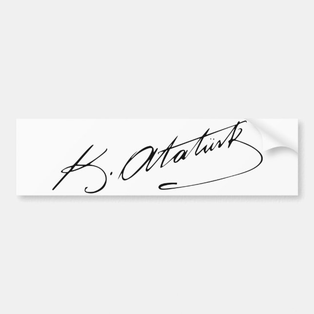 Ataturk Bumper Sticker (Front)