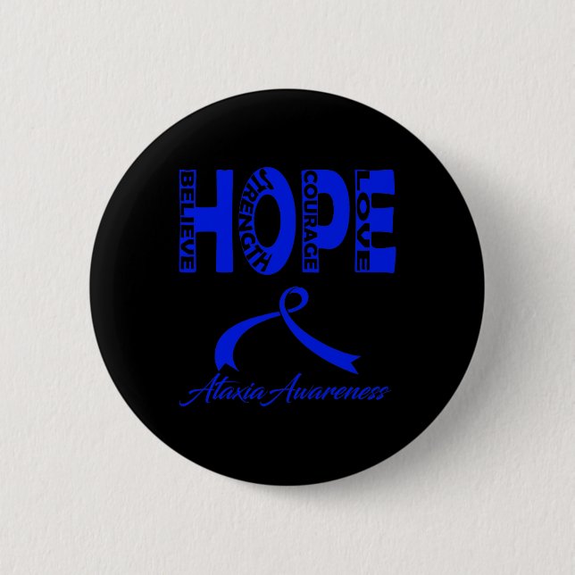 Ataxia Awareness 2  6 Cm Round Badge (Front)