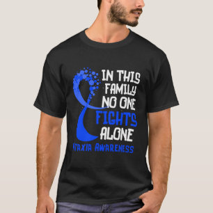 Ataxia Awareness Blue Ribbon Hope Family Fighter T-Shirt