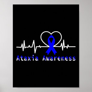 Ataxia Awareness Heartbeat Warrior Support Poster