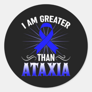 Ataxia Awareness Neurological Sign Hemiataxia Blue Classic Round Sticker
