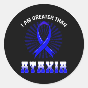 Ataxia Awareness Neurological Sign Hemiataxia Blue Classic Round Sticker