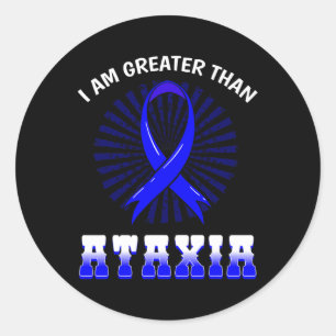 Ataxia Awareness Neurological Sign Hemiataxia Blue Classic Round Sticker
