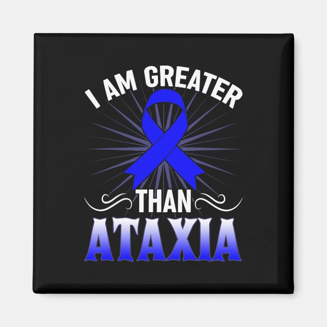 Ataxia Awareness Neurological Sign Hemiataxia Blue Magnet (Front)