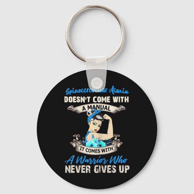 Ataxia Doesn’t Come With A Manual  Key Ring (Front)