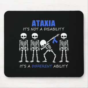 Ataxia It's not a disability Tshirt dabbing skelet Mouse Pad